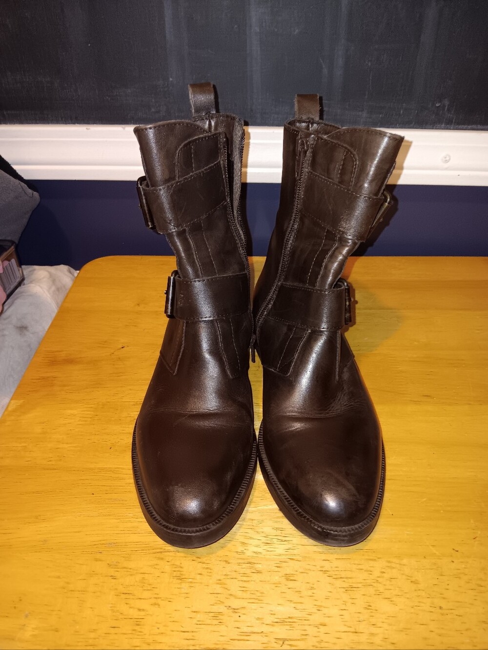 Emanuele Crasto Leather Buckle Boots Size 38